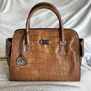Michael Kors Brown Crocodile Embossed Women's Bag